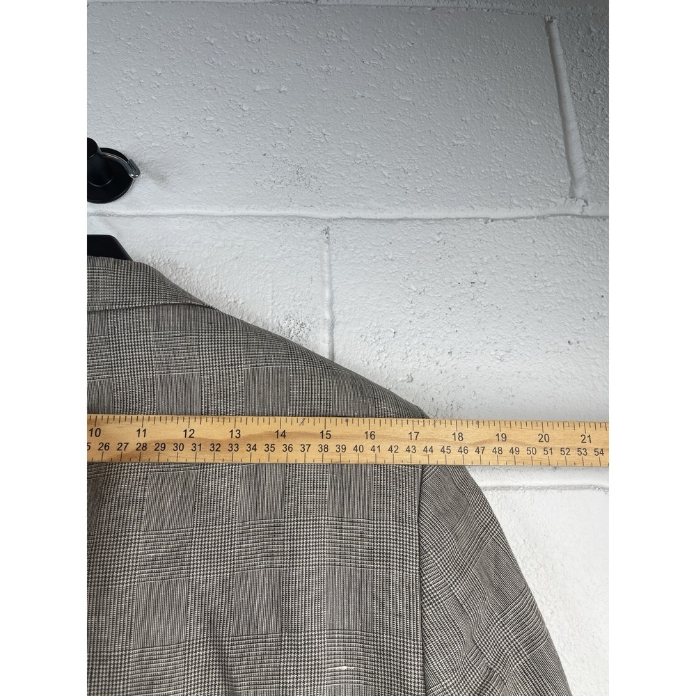Lauren Ralph Lauren Men's Linen Blazer 40R Gray Check Slim Fit 2Btn Notch - Picture 7 of 13
